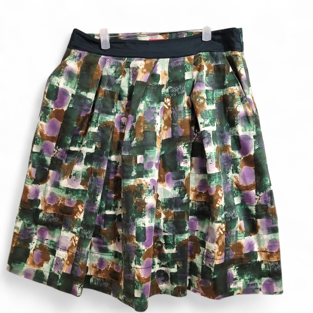 Italian Painterly Abstract Tulip Skirt Piazza Sempione LaVia 18 IT 44 Museumcore - Picture 2 of 7